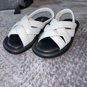 SEYCHELLES Women's Punchline White Leather Strappy Slingback Sandal US 6.6